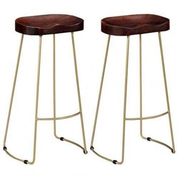 vidaXL Gavin Bar Stools 2 pcs Solid Mango Wood