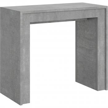 Consola extensible 90x42/198 cm Mia Small Cemento Moderna