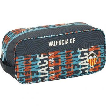 Bolsa para Zapatillas TandemSports Valencia C.F. 2024 34x15x12 cm con Cremallera Neceser zapatillero adaptado al tamaño de las zapatillas de deporte 2024 Valencia CF azul y naranja