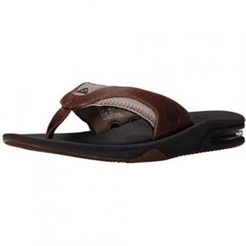 Reef Leather Fanning, Chanclas para Hombre, Marrón
