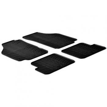 Alfombrillas de Goma 4 Piezas con Clips para Lancia Ypsilon 2003-2011 (Perfil T)