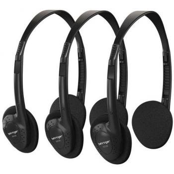 Behringer HO 66 HiFi Stereo On-Ear Headphones - 3 Pack with Wide Frequency Response (20-2000Hz)