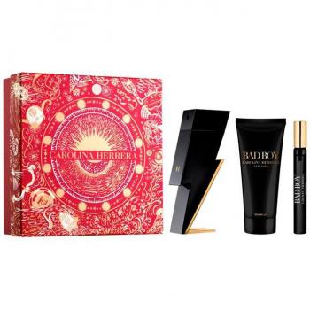 Carolina Herrera Bad Boy 3-Piece Gift Set: 100ml Eau de Toilette, 100ml Shower Gel, 10ml Travel Spray
