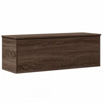 Caja de almacenamiento Madera ingeniería marrón Roble 102x35x35 cm, Caja de Mantas, Cofre de Almacenamiento, baúl de Juguetes, Caja de Juguetes