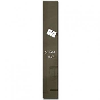 SIGEL GL108 Pizarra magnética de cristal, 12 x 78 cm, gris/taupe - Artverum