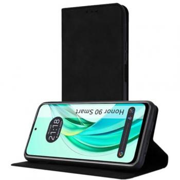 Funda Libro de Polipiel Negra con Tarjetero para Huawei Honor 90 Smart 5G
