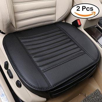 Funda de cojín para asiento de auto Alfombrilla interior para auto suministros de coche 4 estaciones universales PU de cuero de bambú de carbón respirable por WYCY