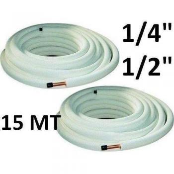 Tubos de cobre par 1/4, 1/2 -15-mt de aire acondicionado