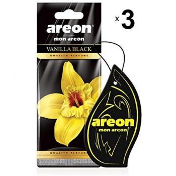 Ambientador Areon Vanilla Black - Set de 10 unidades para automóvil y hogar