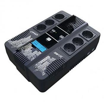 Infosec Zen-X 600 VA SAI Línea Interactiva 360 W 6 Salidas SCHUKO con Cargador USB