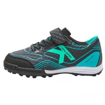 Zapatillas de Fútbol Sala Kelme Goleiro Kids Elastic 55168 Negro Verde para Niños