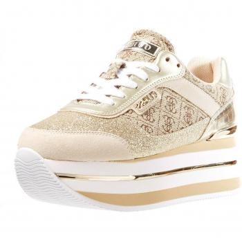 Guess Women's HANSIN 2 Gold Sneakers with 4G Logo