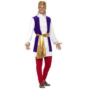 Smiffys 24703L Disfraz de príncipe árabe, con chaqueta, chaleco, pantalón, cinturón, Multicolor, L