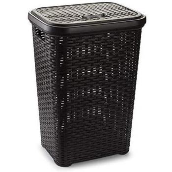 Plastic Forte Pongotodo Rattan Cesto Mimbre para la Colada, Topo, 60 litros
