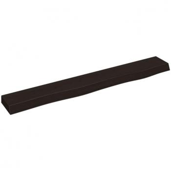 Estante de pared de madera maciza de roble sin tratar 80x10x4 cm, color natural, marrón claro y marrón oscuro, mueble de almacenaje para oficina, estudio y dormitorio, estantería/librería