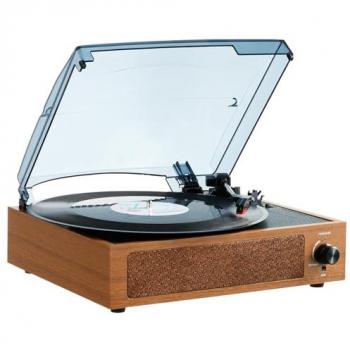 Vevor 3-Speed Bluetooth Vinyl Record Player with Built-In 3W Speaker and Magnetic Cartridge