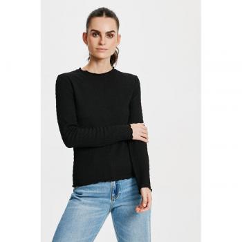 Vero Moda - Top de manga larga con cuello ribeteado de mujer