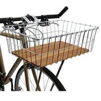 Cesta de madera Frente para la bicicleta