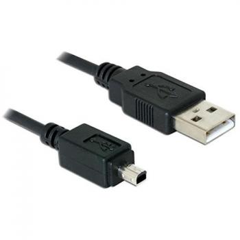 Cable USB 2.0 Mini B 4 Pines a USB A Macho-Macho de 1,5 m - Negro