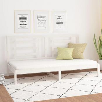 Sofá Cama Dormeuse Blanca 80x200 cm de Madera Maciza de Pino