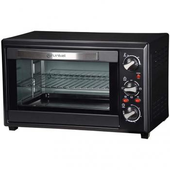 Grunkel - HR-28NRM - Horno eléctrico multifunción de sobremesa de 28L. 3 funciones de calor, selector de temperatura hasta 230ºC y temporizador de 60 min. Accesorios incluidos - 1600W – Negro