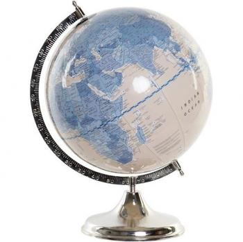 Globo terráqueo de metal y plástico con base decorativa de DKD Home Decor