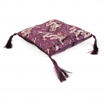 Berk KH-374-XLW - Cojín con borlas para cuenco tibetano, color granate
