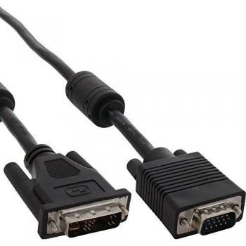 Cable DVI-A a VGA HD 15 pines macho, 5 metros, analógico