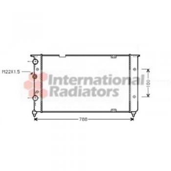 Radiador de refrigeración del motor Van Wezel 58002103 para Volkswagen Passat 1.9 Turbo Diesel (1991-1993)