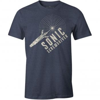 Doctor Who Camiseta para Hombre Destornillador Sonic Destornillador Sonic Azul - L