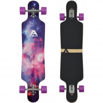 Longboard Apollo 40 Edición Especial Twin Tip, Madera Multicapa, Alta Velocidad ABEC, Drop-Through Freeride
