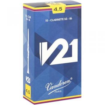 Vandoren V21 Bb Clarinet Reeds Strength 4.5 - Box of 10
