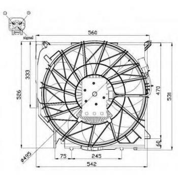 Ventilador de refrigeración del motor NRF 47672