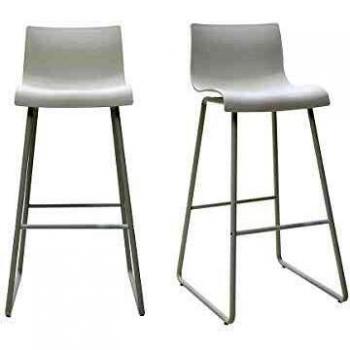 Taburetes de bar modernos blancos 76 cm (lote de 2) ONA