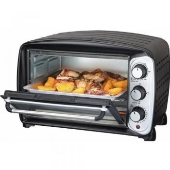 Horno Jata HN626 de 26 Litros con Temporizador, Potencia de 1500W y Dimensiones 47.5x36x33 - Color Negro/Inoxidable