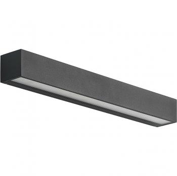 Aplique de exterior Arcchio Lengo, 50 cm, 2 luces, CCT, grafito, lámpara de pared LED de aluminio negro