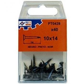 PROFER TOP - Tachuela Negra C/40 Pzs Profer Top 10X14