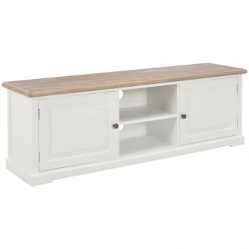 Mueble de TV Blanco 110x30x40 cm de Madera Ingenierizada