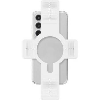 Adaptador Magnético MagSafe Cellularline Blanco con Cargador USB y Soporte para Smartphone