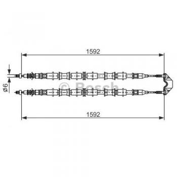 Cable de freno de mano Bosch 1 987 482 102 para Opel Astra G CC, Cabriolet y Caravan