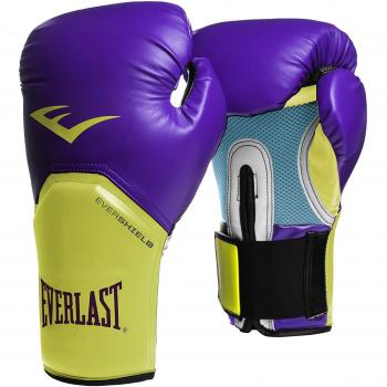 Everlast 2300PL/YW10 - Guante de boxeo elite, color morado / amarillo