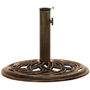 vidaXL Umbrella Base Bronze 44x44x31 cm Cast Iron