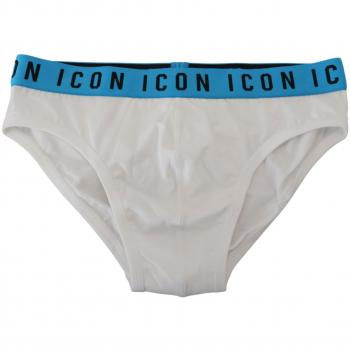 Dsquared² White Icon Logo Cotton Stretch Men Brief Underwear - IT5 | M