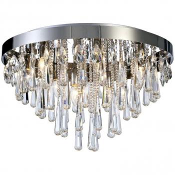 Lámpara de techo Sophia 8 Bombillas E14 cromo pulido / cristal