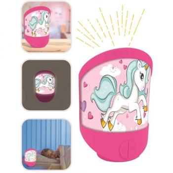 LEXIBOOK - Lámpara de noche, para mesita o pared - Unicornio