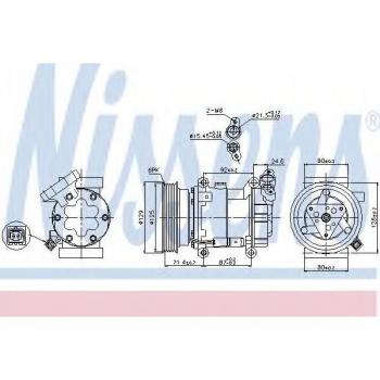 Compresor de aire acondicionado NISSENS 89332