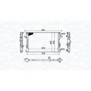 Enfriador de motor MAGNETI MARELLI 350213152200, radiador para refrigeración del motor