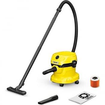 Kärcher WD 3 Premium Aspirador en seco y húmedo, 1000 W, 17 litros con depósito de acero inoxidable