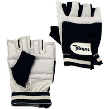 Softee 2545 - Guantes de levantamiento unisex, color blanco / negro, talla L