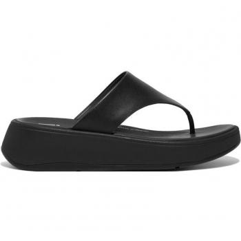 Sandalias de cuña Fitflop F-mode Toe-post en color negro para mujer